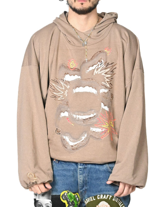 MOUTH BEIGE HOODIE